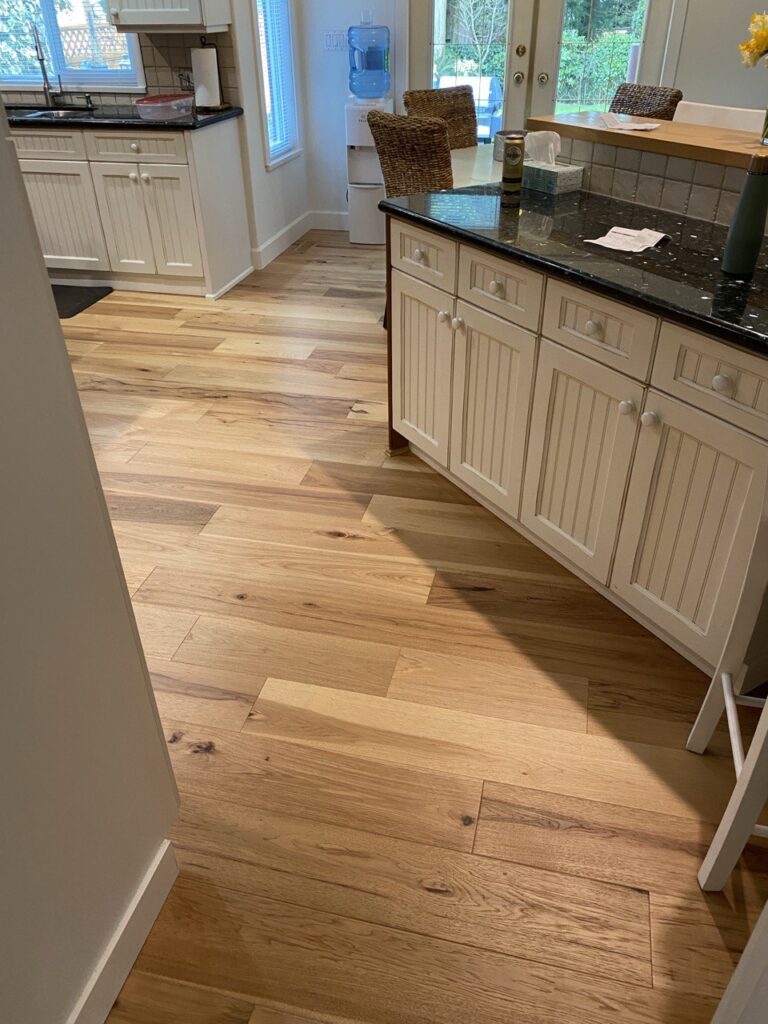 Kitchen floor installed by North Pacific Flooring